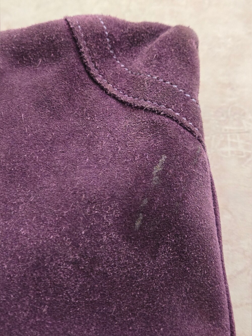 PROJECT BAG-Vntg Coach 8A73 Hampton Purple Suede Shoulder Bag EUC 10"x4.5"x3" - Picture 13 of 13